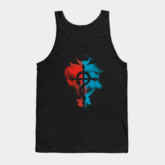 Anime alchemists brothers-spray texture Tank Top by ntesign